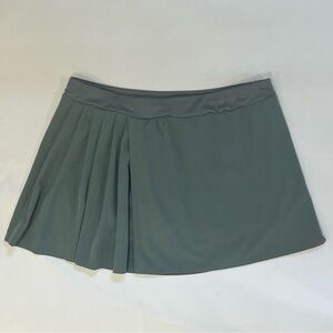 Avia Pleated Perforated Tennis Golf Skort With Pockets Sage Green L 12-14